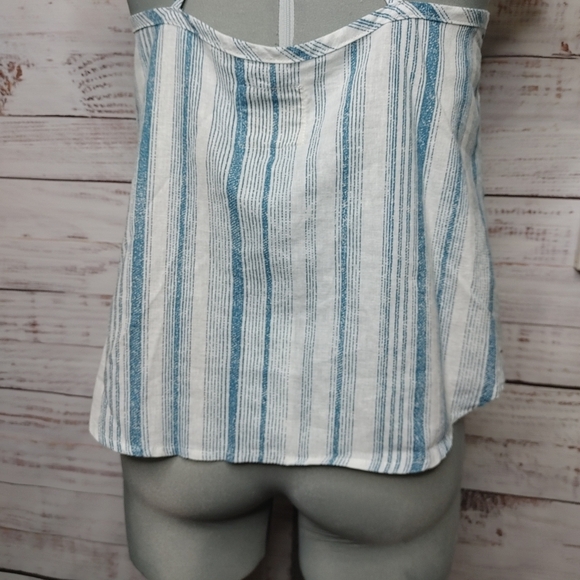 CHASER linen blend ruffle top size XS - Picture 9 of 12